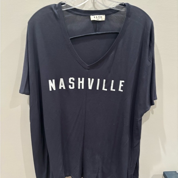 Ash Tops - Nashville  Women's Navy V-Neck Top